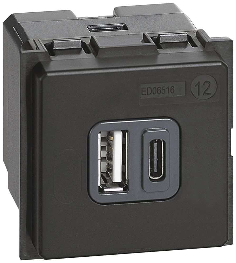 Prise de charge USB Living Now type A + type C 2 modules