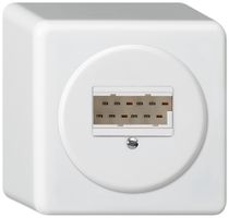 AP-Anschlussdose basico 2×TT83 weiss