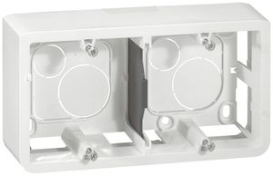 AP-Gehäuse MOS 1×2×2 Module weiss Tiefe=40mm