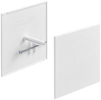 Coperchio innesto HSB Slim con vite centrale, 130×130mm, bianco s.alogeni