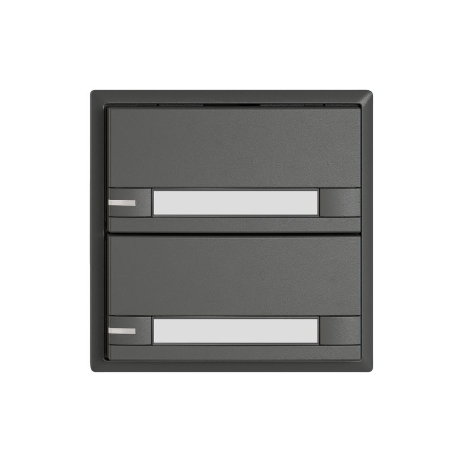 Pulsante KNX RGB EDIZIO.liv SNAPFIX® sensore temp.RGB-LED targ.2× com.2T grs