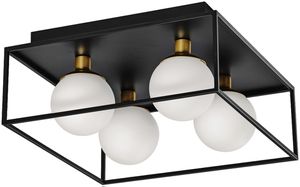 Decken-/Wandleuchte LEDVANCE DECOR SQUAREPLATE G9 4×28W IP44 350×350mm schwarz