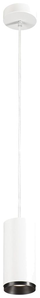 LED-Pendelleuchte SLV NUMINOS M PHASE 20W 2060lm 4000K 60° Ø85×185mm weiss