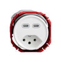 USB-Ladesteckdose STANDARDdue SNAPFIX® USB C+C/T13 3A 230V AC ws