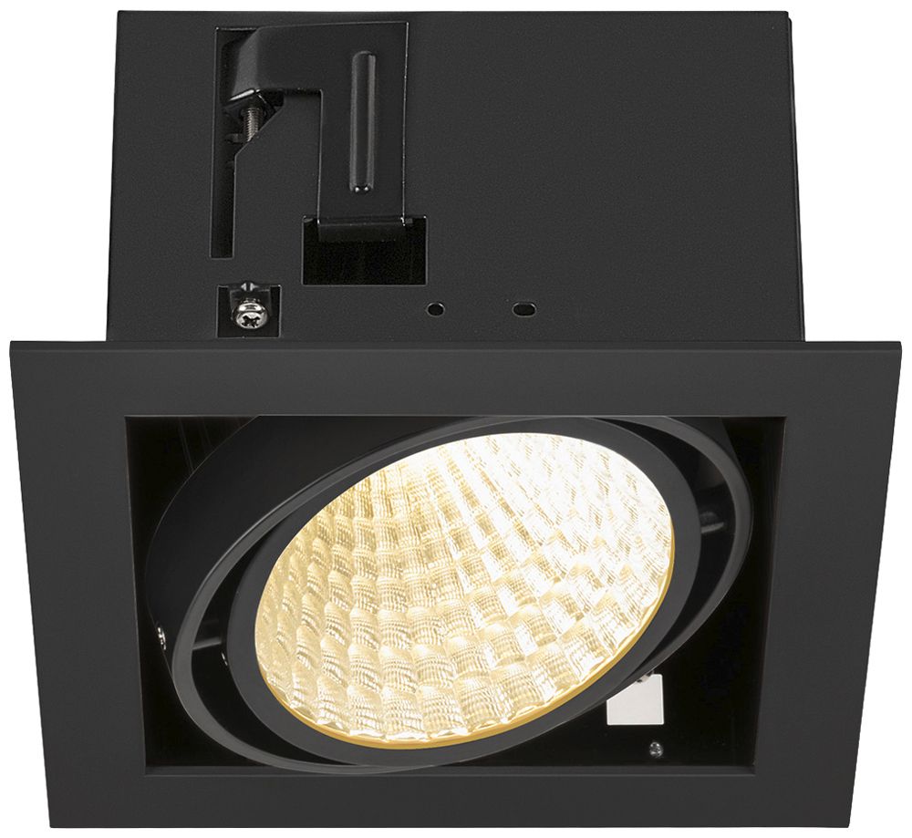 Downlight LED SLV KADUX 27W 3050lm 930 30° DALI 195×195mm nero
