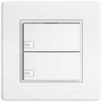 Poussoir KNX RGB ENC EDIZIO.liv SNAPFIX® capteur temp.RGB-LED 2× comm.1T bc