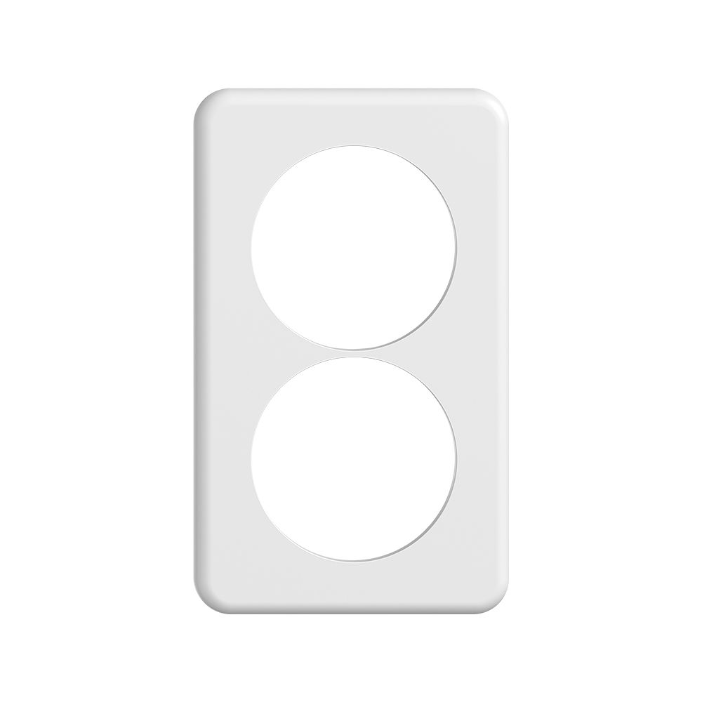 Placca di copertura STANDARDdue 2×1 2×Ø58, bianco