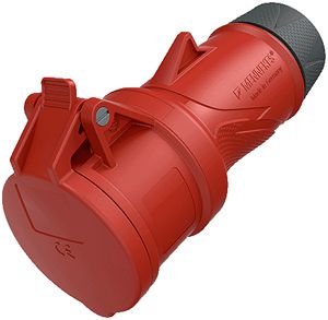 Presa mobile CEE PowerTOPXtra R 32A IP54 5P 6h 400V Ø80×209mm rosso