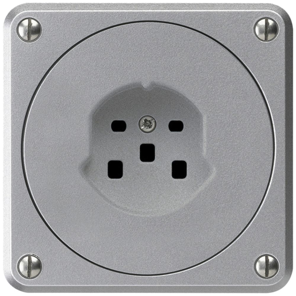 Steckdose HA robusto Typ 25 mit Steckklemmen aluminium