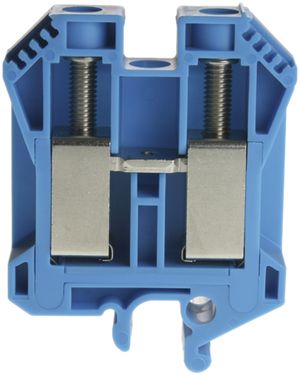 Borne de passage joignable Woertz 25…50mm² 125A 1000V vis 2×1 barre G bleu