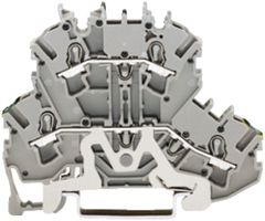 Morsetto 2 piani WAGO TopJobS 2.5mm² PE/L grigio serie 2002