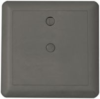 Steckdeckel Ammer, 115×115mm, mit Wählscheibe, Thermoplast, grau