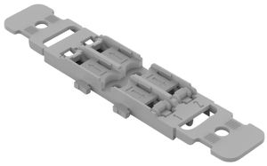 Adattatore di fissaggio WAGO con scarico di trazione 4×4mm² a vite grigio