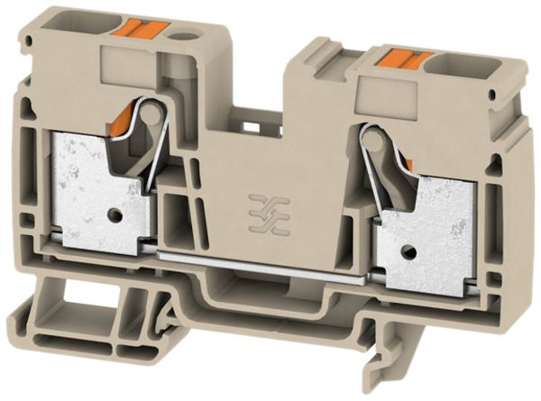 Durchgangs-Reihenklemme Weidmüller A2C PUSH IN 2×16mm² TS35 beige