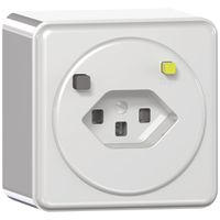 Presa FI AP CLASSIC T23 30mA, shutter, bianco