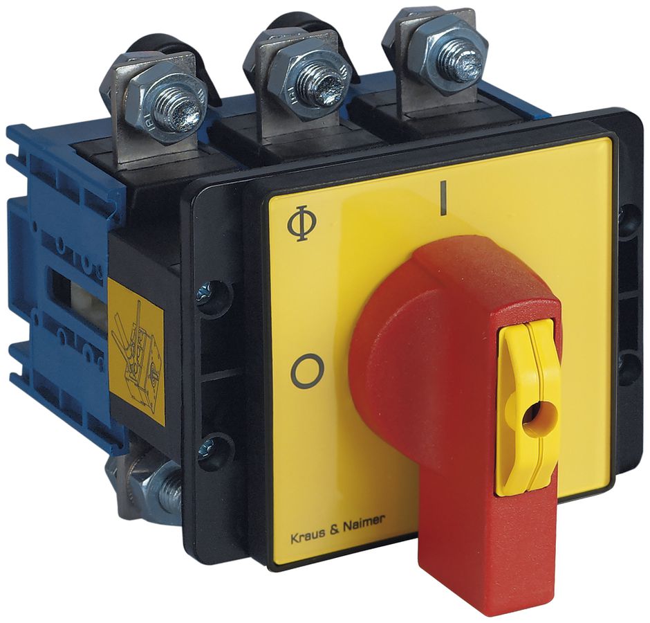 EB-Lasttrennschalter f.Front-EB 3P, 160A, 0-1, silber, 88×88mm, Sperrvor.rt/gb