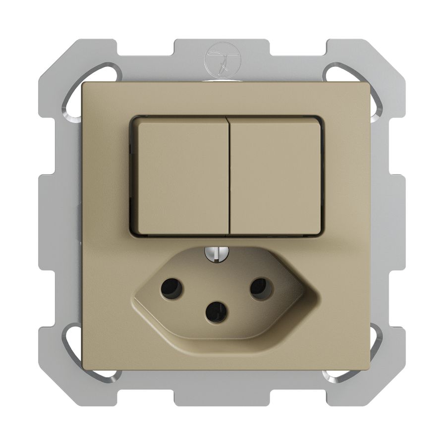 UP-Kombination 2×A-R/1P+T13 EDIZIOdue sand mit Shutter