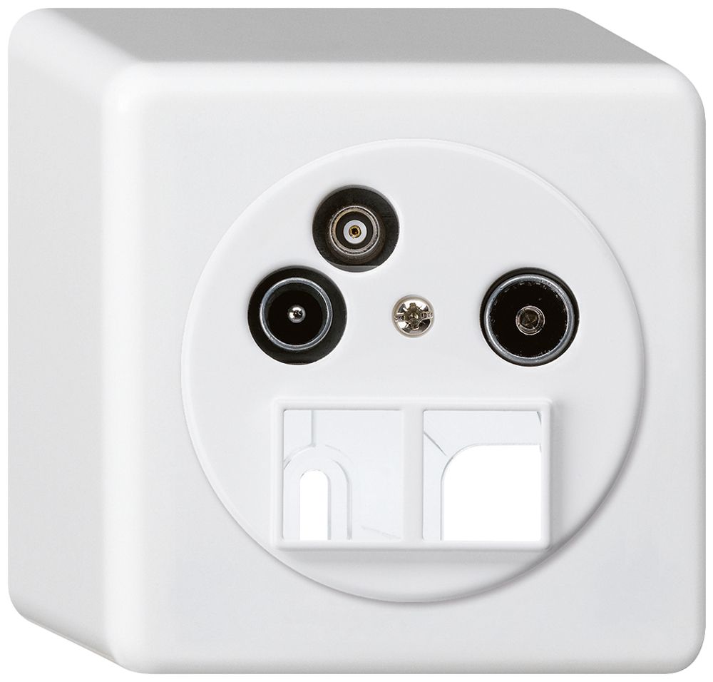 Presa d'antenna AP TV-R-dati HMS basico 14dB bianco