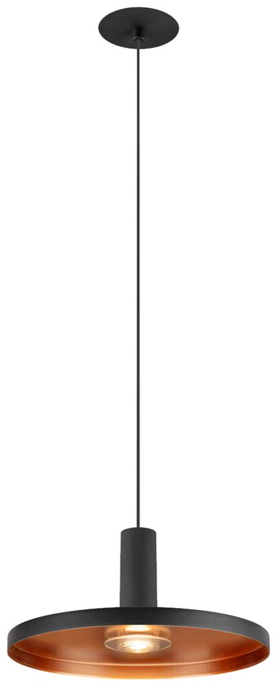 LED-Pendelleuchte SLV LALU PLATE 10W 700lm 2700…3000K DIM Ø220×115mm schwarz