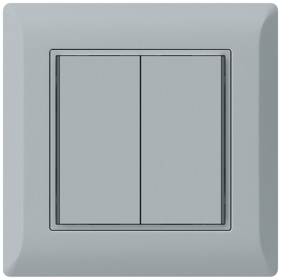 Poussoir KNX ENC KLI 2×touches 4×points actionnables LED gris