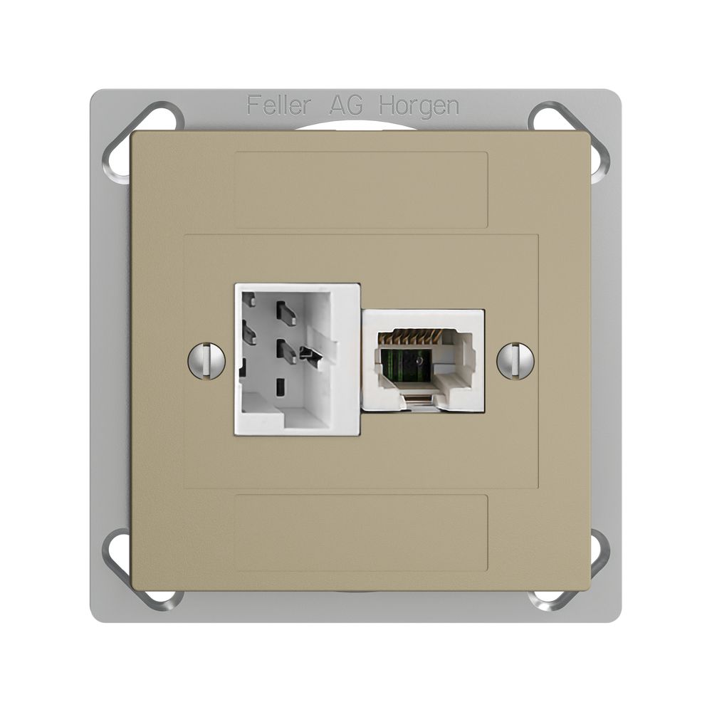 EB-Dose 1×T+T,1×RJ45/u 4P EDIZIOdue sand ITplus ITM