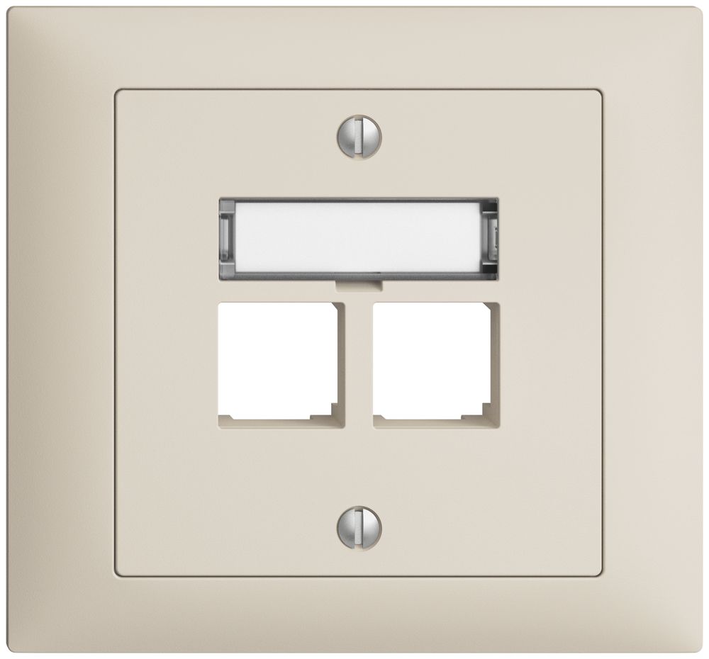 Kit di montaggio INS S-One EDIZIOdue FKE per 2×RJ45 diritto, crema