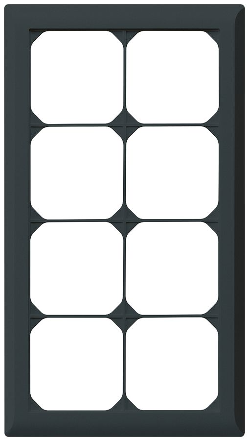 UP-Abdeckrahmen kallysto.line 4×2 schwarz 152×272mm