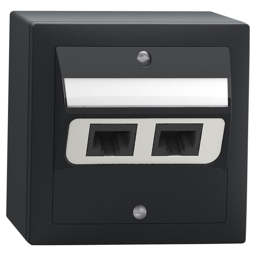 AP-Anschlussdose SIDUS 2×RJ45 anthrazit