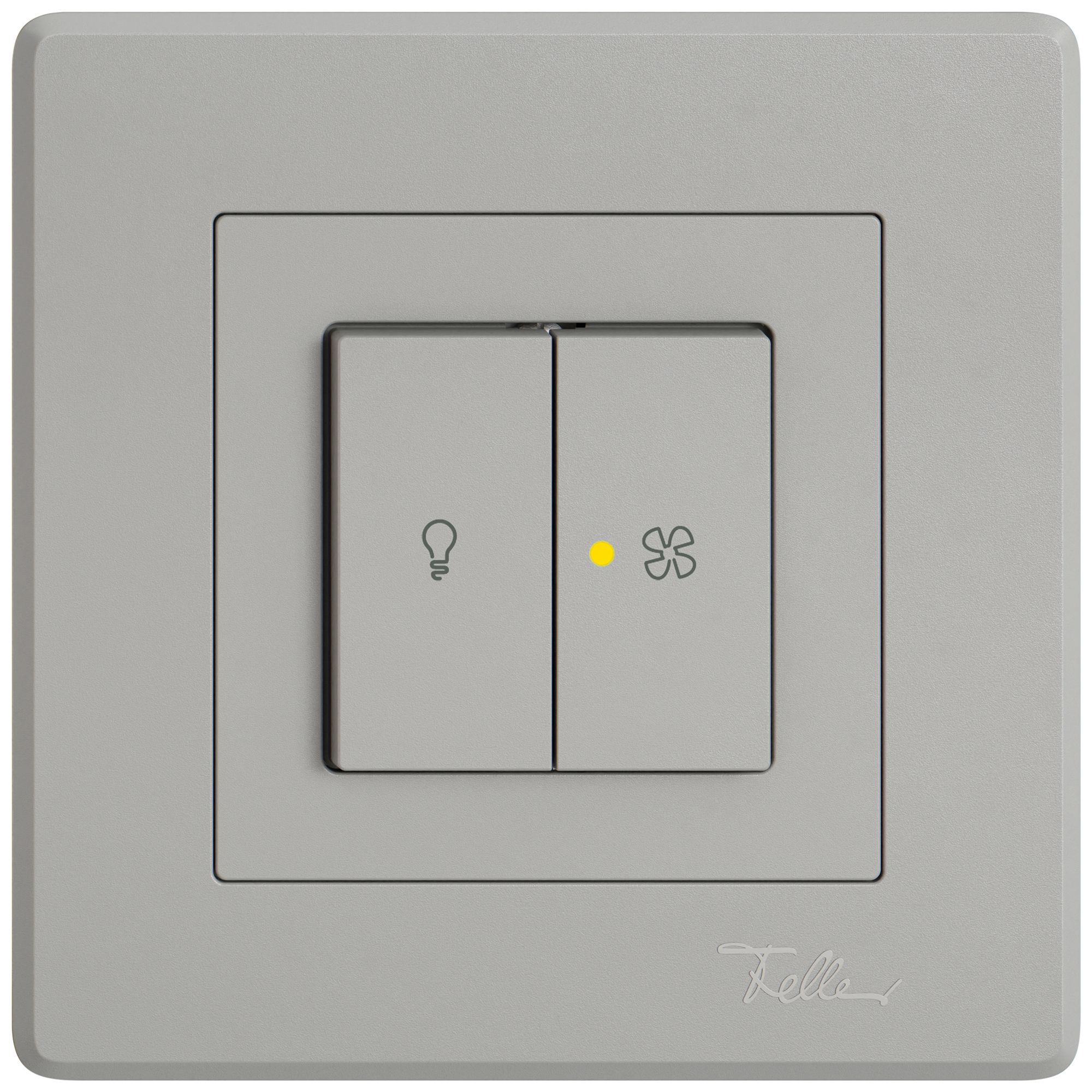 Interruttore a pulsante lum.INC EDIZIO.liv SNAPFIX® luce&venti 3/3/1L KS gi grc