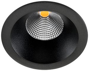 LED-Downlight SG Junistar Soft 9W 740lm 927 IP20/IP54 42° DIM Ø94mm schwarz