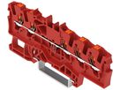 Borne de passage joignable WAGO TOPJOB S 1.5mm² 24A Push-in 5×1 TH35 rouge