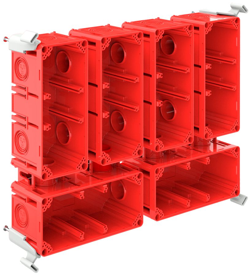 NUP-Einlasskasten CRALLO-LEU 378×278×73mm 4×3 Halogenfrei rot