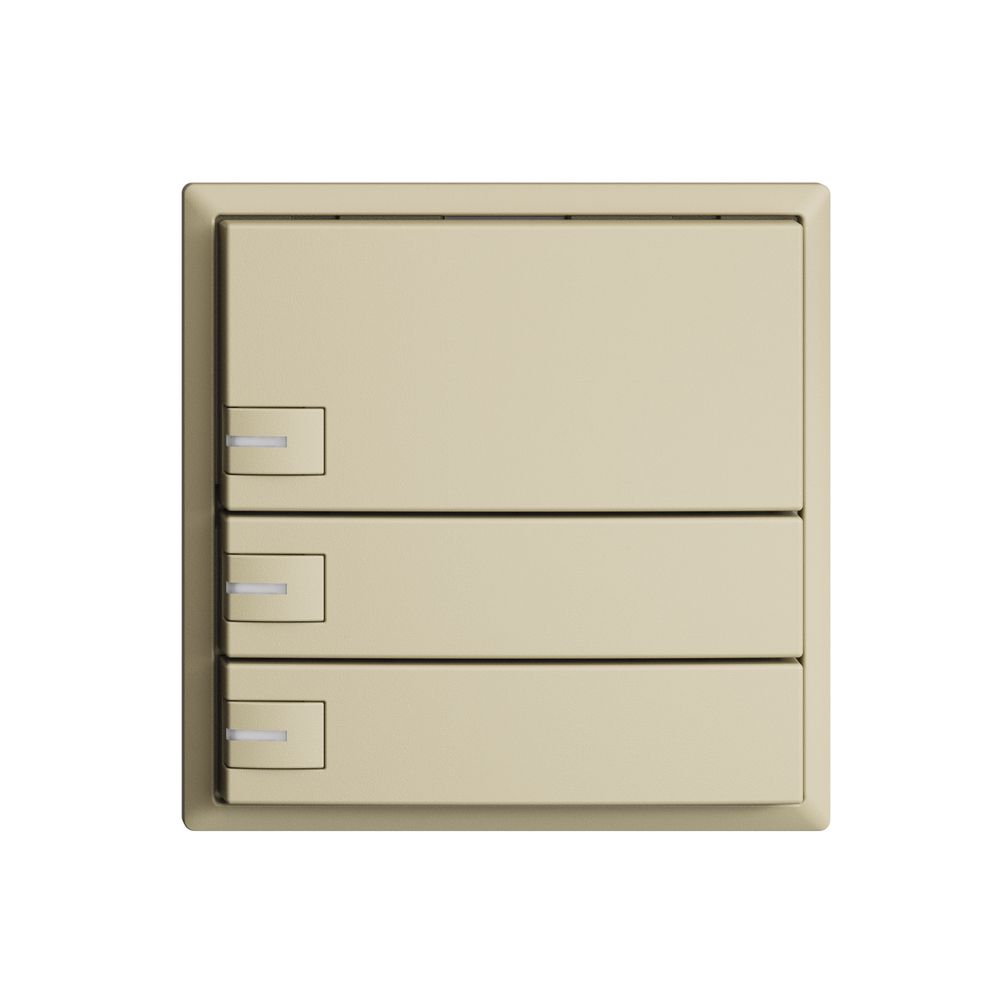 Poussoir ENC KNX 3× EDIZIOdue vanille RGB avec LED