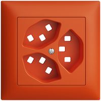 UP-Frontset EDIZIOdue orange 88×88mm 3×T23