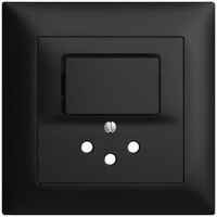 UP-Frontset, EDIZIOdue schwarz 88×88mm für KK mit 1 Taste+T12