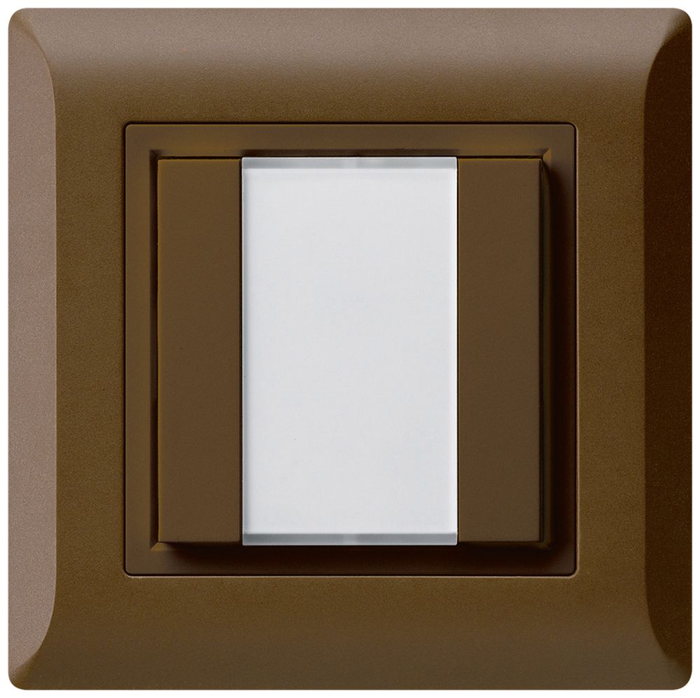 Poussoir universel ENC 2×kallysto.line sans LED brun