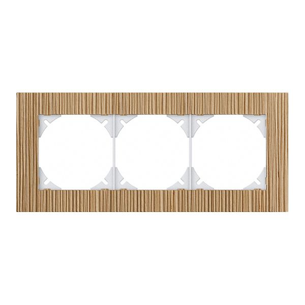 Abdeckrahmen EDIZIOdue prestige 1×3 eiche relief