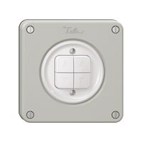 Contatto p.tapparelle NEVO, 2-canale, profondità 18 mm, 87×87 mm, grigio chiaro