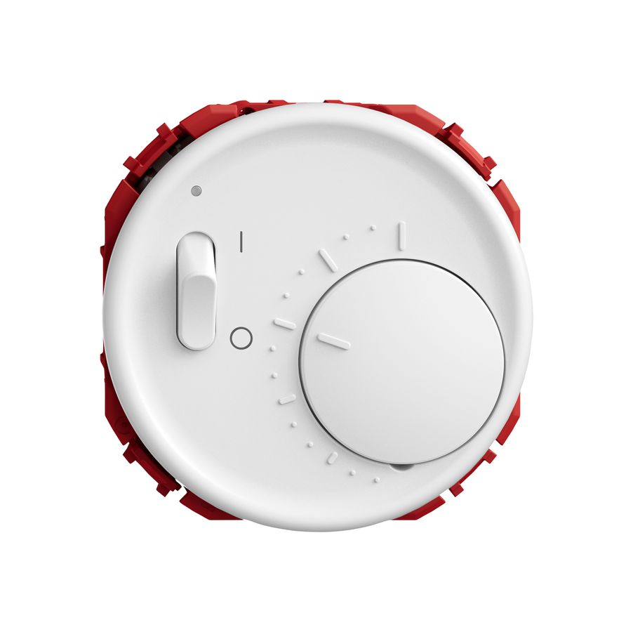 Raumthermostat STANDARDdue SNAPFIX® m.Schalter 230V AC 50Hz ws