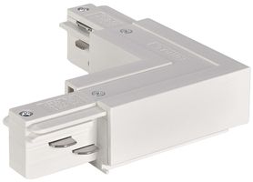 L-Verbinder SLV für AP-Stromschiene EUTRAC 3-phasig, PE innen, weiss