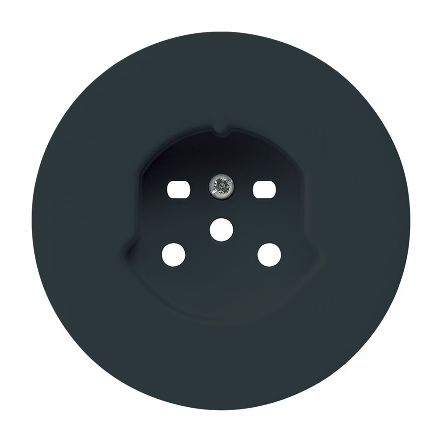 Frontset HA robusto für Steckdose Typ 15 mit Steckklemmen schwarz