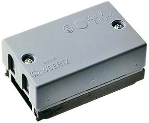 Anschlussdose Woertz für Flachkabel Technofil isolierte Drähte 4×Ø8mm