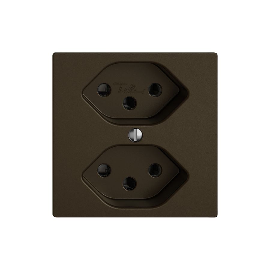 Steckdose EDIZIO.liv SNAPFIX® 2×T13 br