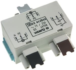 Abzweigdose Woertz für Flachkabel Power Serienschaltung C1+C4