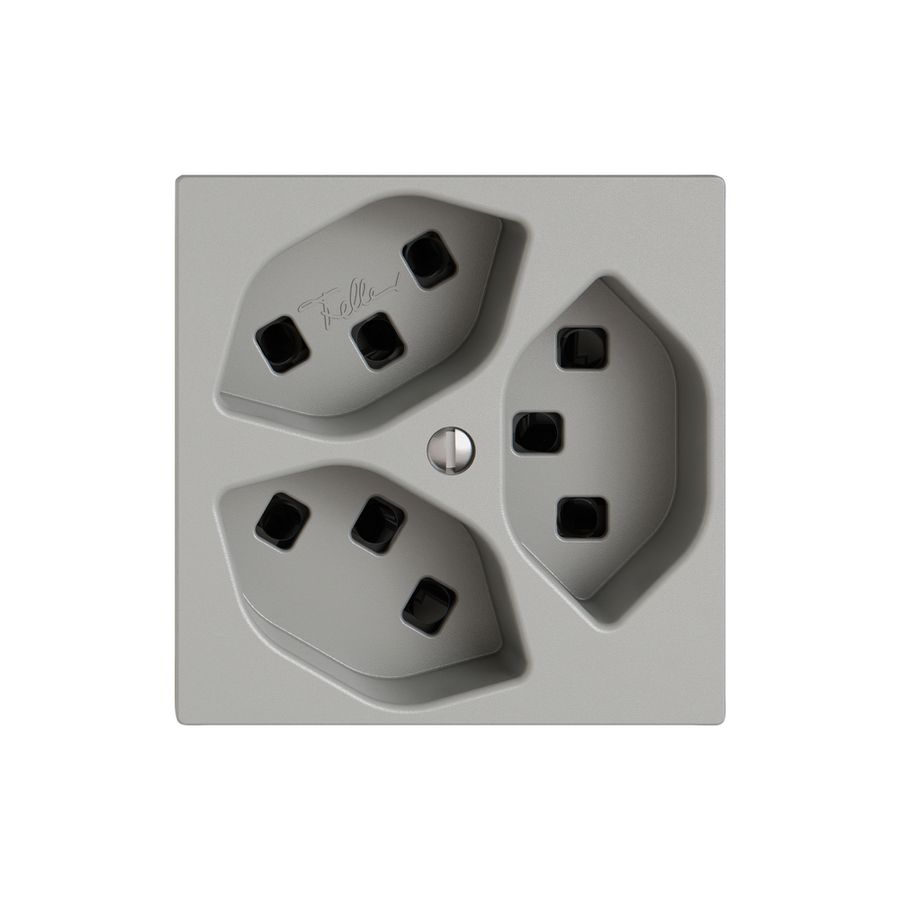 Steckdose EDIZIO.liv SNAPFIX® 3×T23 hgu