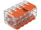 Borne de connexion WAGO 221 10×0.2…4mm² levier 32A 450V orange transparent