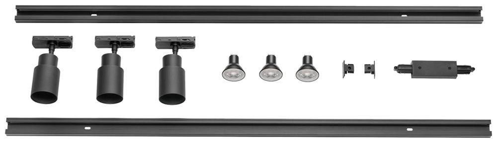 Leuchten-Set SLV PURI 2.0 GU10 1×6W DIM AD1PH schwarz 3 Stk