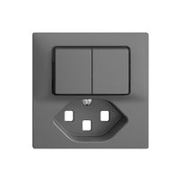 Frontset 60×60mm EDIZIOdue dunkelgrau T23 für Kleinkombi