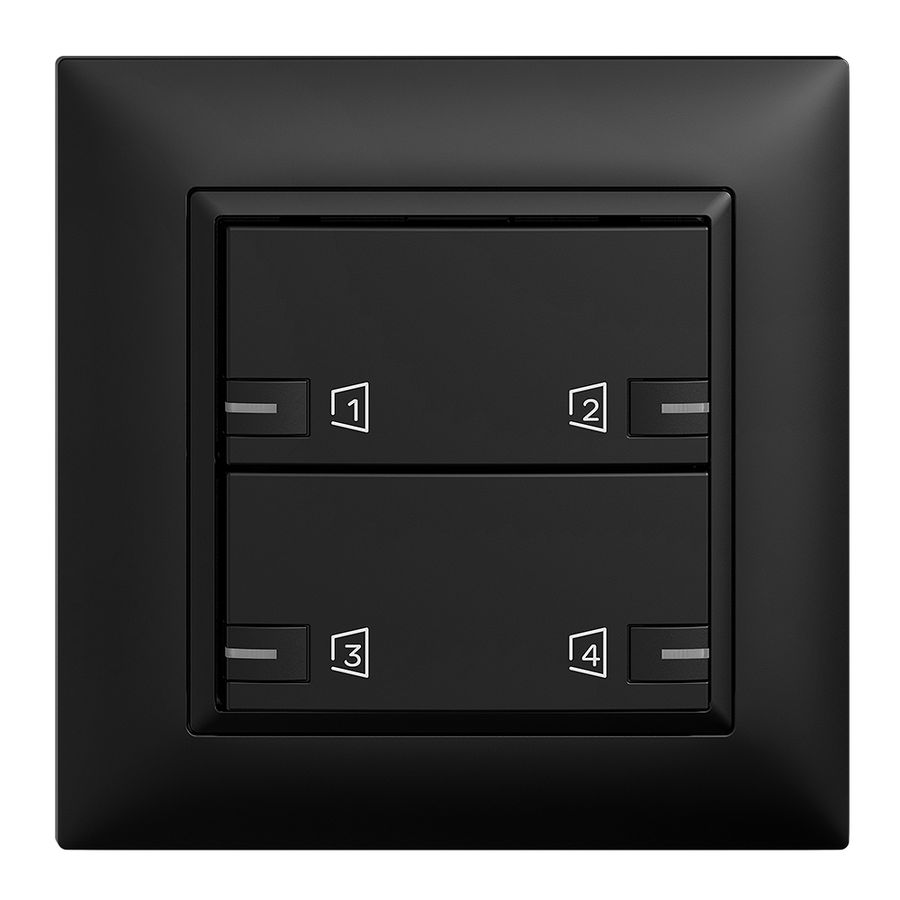 Kit de montage ENC EDIZIOdue zeptrionAIR, WLAN, LED-RGB, 2×touche, 2×commande no