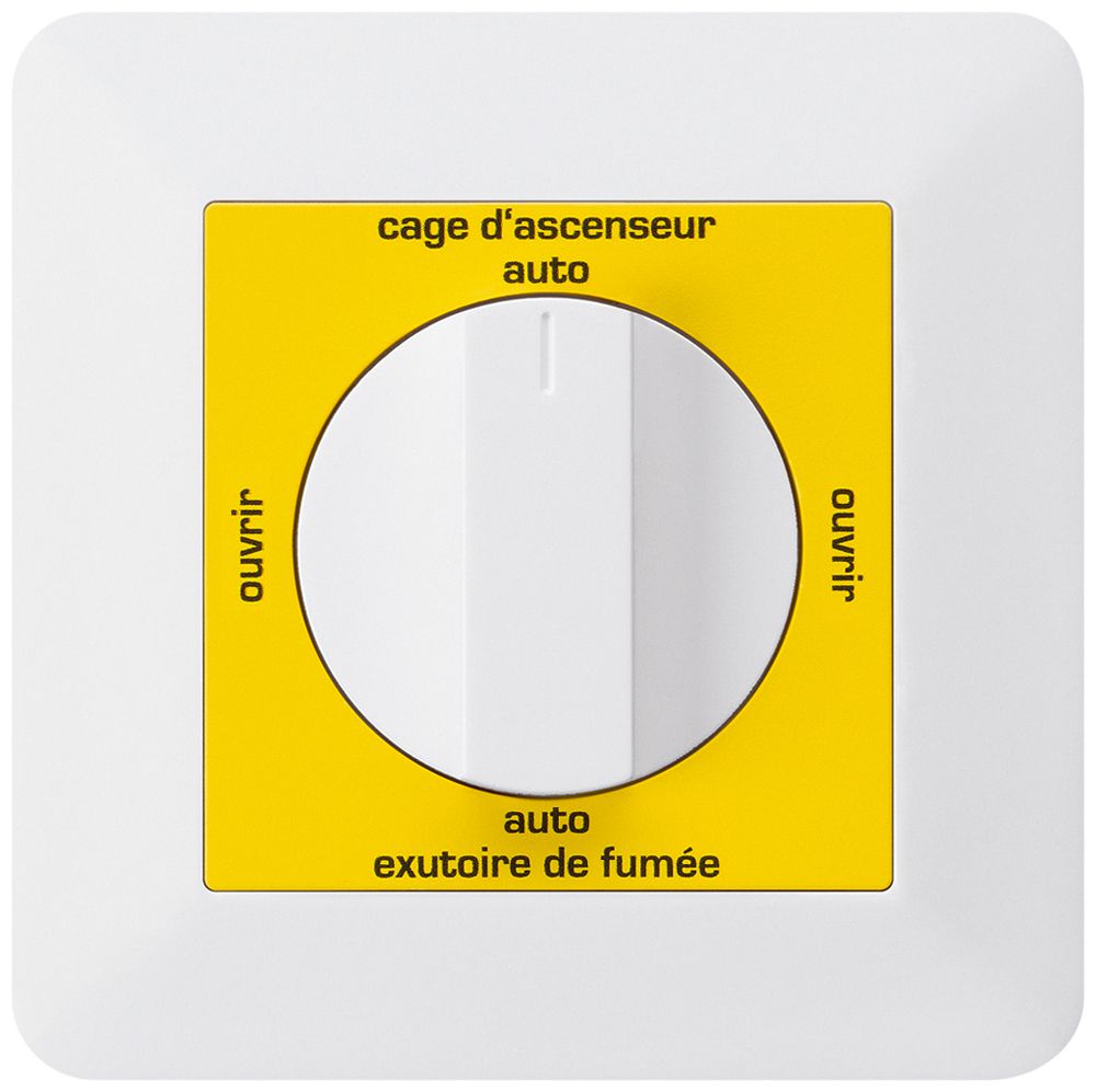 Interrupteur rotatif ENC kallysto.trend pour extracteur de fumée français blanc